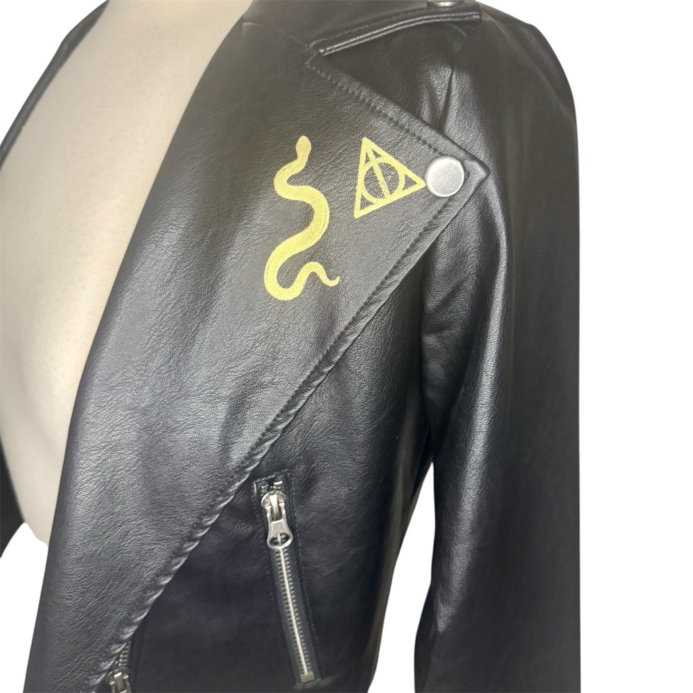 Warner Brothers Harry Potter Dark Mark Faux Leather Jacket Size Juniors XL (16) - Picture 8 of 8
